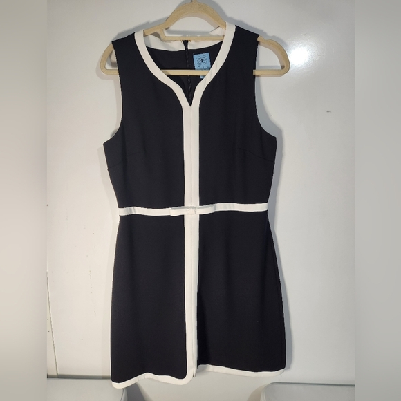 Cece Elegant Black and White Sleeveless Dress, Size 10 - Picture 1 of 7